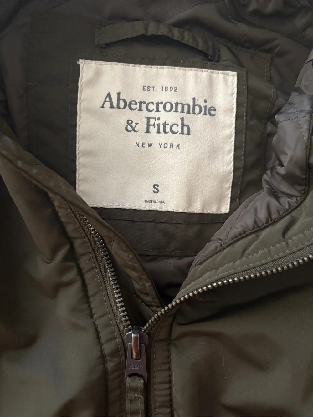 Abercrombie & Fitch Olive Green Bomber Jacket